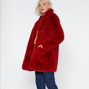 Surfin’ Bird Faux Fur Coat